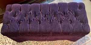lot 270 image: Deep Purple Upholstered Corduroy Bench