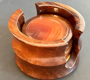 lot 159 image: Agate Coasters from Brazil