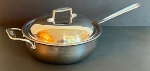 lot 166 image: All Clad Four Quart Frying Pan with Lid