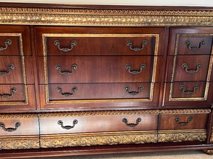 lot 8A image: Gorgeous Triple Dresser by the Pulaski Furniture Corporation for Neiman Marcus
