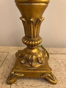 lot 209 image: Pair of Elegant Gold Table Lamps