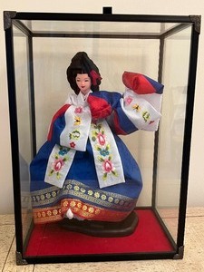 lot 211 image: Lovely Traditional Korean Doll with Case