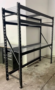 lot 322 image: Heavy Duty Garage Metal Shelving Unit