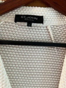 lot 301 image: Lovely Off White St. John Cardigan Blazer