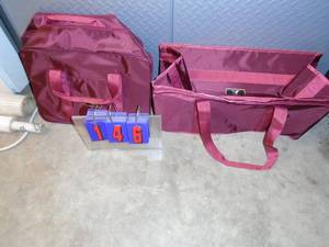 Qty of 3 voyager bags. Qty of 2 at 18 x 12 x 6 & 1 is 22 x 12 x 12. As shown.