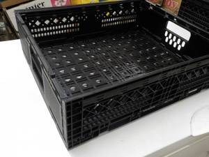 4 Collapsible Plastic Storage Crate...
