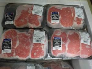 4 Frozen Pkgs Thick Pork Chops...