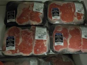 4 Frozen Pkgs Thick Pork Chops...