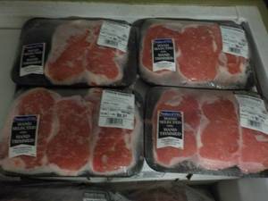 4 Frozen Pkgs Thick Pork Chops...