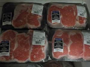 4 Frozen Pkgs Thick Pork Chops...
