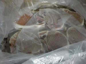 10 lb. Box Frozen Bone In Pork Chop...