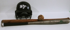 SoftballBaseball Bats, Helmet and Ball