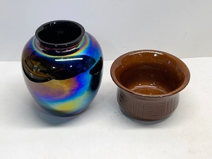 Pottery Planter and Vase
