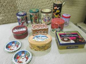 lot 154 image: (EW3) Assorted Metal Tin Containers...