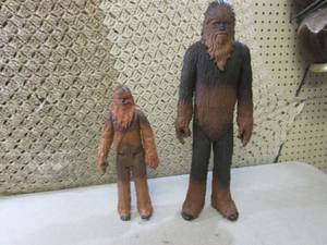 lot 156 image: (F-0) 2 Toy Chewbacca Figures 20 a...