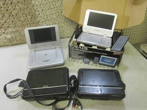 lot 166 image: (F-1) Assorted Portable DVD Players...
