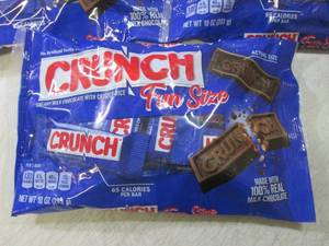 lot 309 image: (B-1) 3 Bags Fun Size Crunch Candy ...