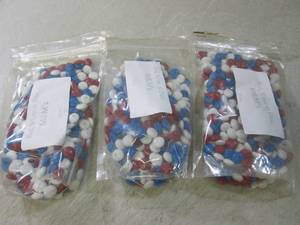 lot 329 image: (B-1) 3 - 12oz Bags Red White & Blu...