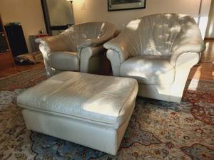 Swivel Chairs and Ottoman