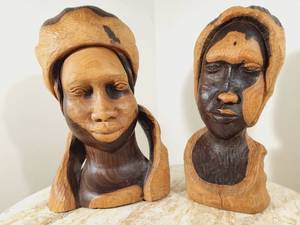 Pair of Carved Busts