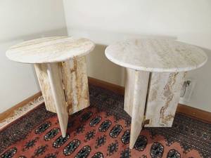 Vintage Travertine Tables