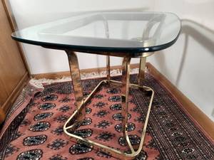 Vintage Glass Side Table