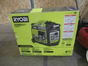 RYOBI 2,300-Watt Recoil Start Bluetooth Super Quiet Gasoline Powered Digital Inverter Generator with CO Shutdown Sensor BRAND NEW CONDITION