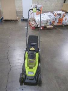 RYOBI ONE 18V 13 in. Cordless Battery Walk Behind Push Lawn Mower (CHARGER ONLY, NO BATTERY) (RUNS WELL)