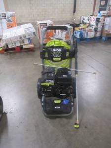 RYOBI RY803223VNM  3200 PSI 2.3 GPM Cold Water 196 cc Kohler Gas Pressure Washer (RUNS WELL, WHEEL NEEDS REPAIR)