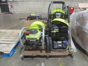 WHOLESALE PALLET OF RYOBI PRESSURE WASHERS (FOR PARTS ONLY SEE PHOTOS)