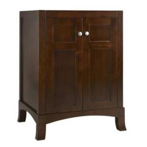 lot 14 image: RONBOW Hampton 24 Inch Bathroom Vanity Cabinet Base in Vintage Walnut