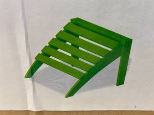 lot 49 image: LIVING ACCENTS Green Wood Ottoman