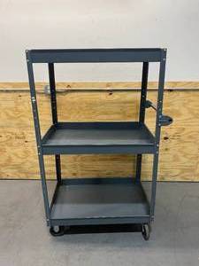 lot 66 image: Three Tiered Storage Cart with Casters
