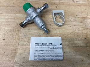 lot 75 image: ZURN 38-ZW3870XLT AquaGard Thermostatic Mixing Valve, Lead-Free, Chrome Plated