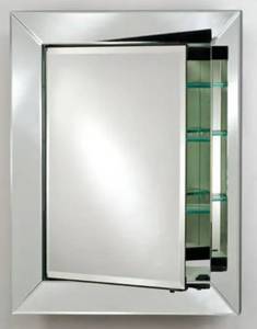 lot 115 image: AFINA Radiance Venetian 18-12 Small Single Door Contemporary Medicine Cabinet