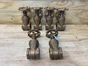 lot 153 image: MATCO NORCA Lot of 6-  513 Bronze Gate Valves- Non Rising Stem