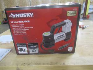 lot 260 image: Husky 12-Volt Inflator. Model #HD12A (OPEN BOX)