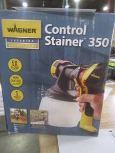 lot 295 image: WAGNER Control Stainer 350 HVLP Handheld Sprayer (OPEN BOX) 0529041