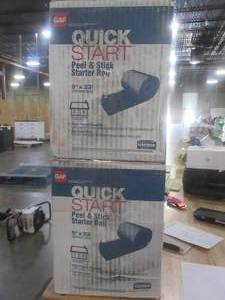 lot 304 image: (2-Pack) GAF QuickStart 33 lin. ft. Peel and Stick Roofing Starter Shingle Roll. Model #1122000FR (OPEN BOX)