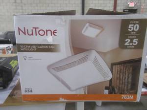 lot 305 image: Broan-NuTone 50 CFM Ceiling Bathroom Exhaust Fan with Light. MODEL#763N (OPEN BOX)