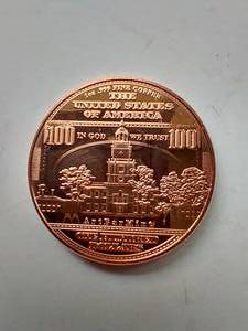 1 Oz. Copper Round - Benjamin Franklin