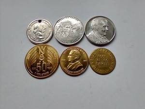 6 Miscellaneous Medals  - Thomas Edison, Etc.