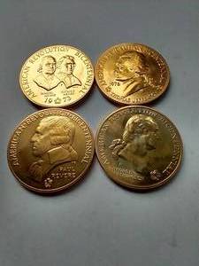 4 U.S. Bicentennial Commemorative Medals