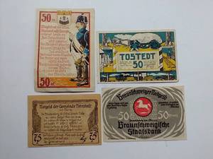 4 Beautiful Vintage German Notes