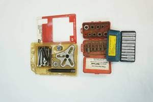 rethreading hex bit set, deep socket set, harmonic balancer puller