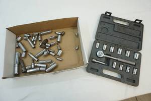 socket set and assorted sockets
