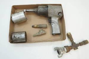 impact air wrench with connectors and 2 spanner wrenches