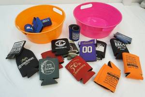 party trays and can koozies