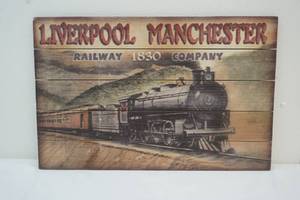 Liverpool Manchester Railway Co. wood sign