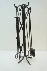 fireplace tool set with stand